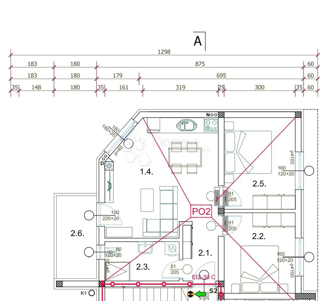 Allogio Valdebek, Pula, 54,99m2