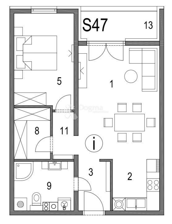 Allogio Klinča Sela, 57,25m2
