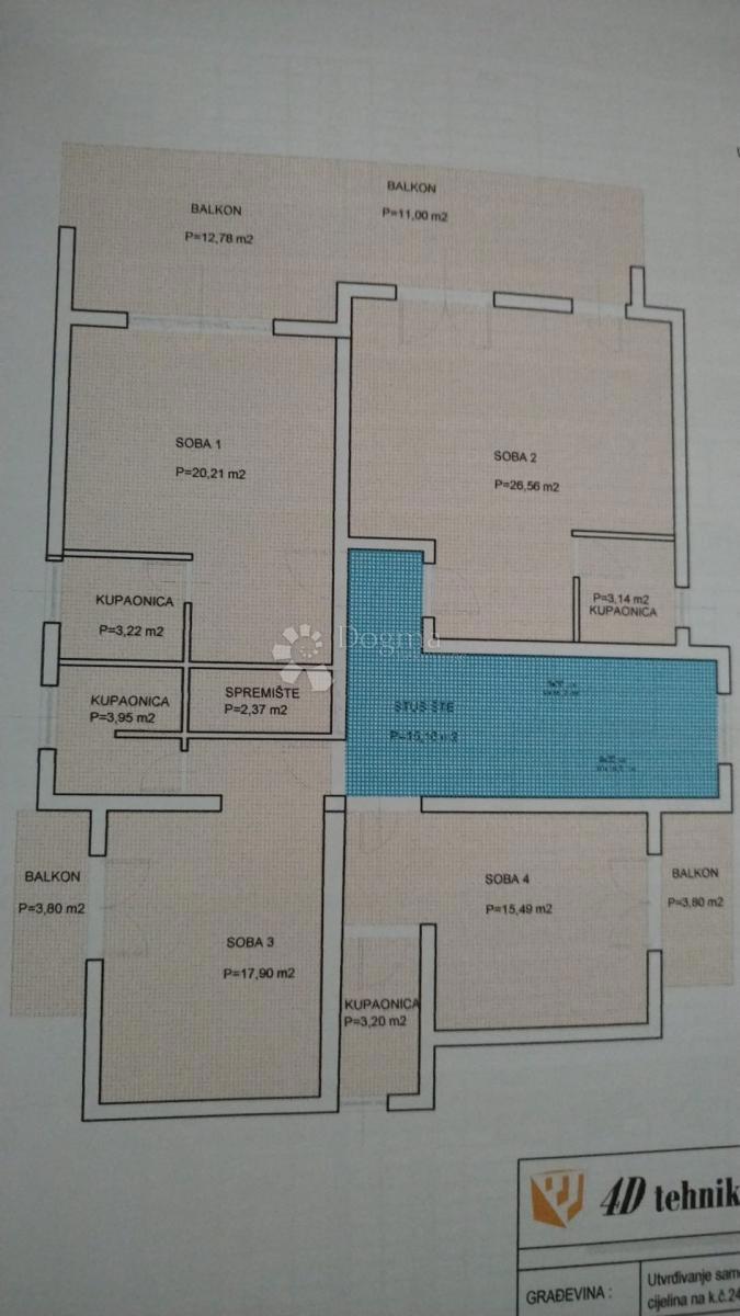 OPPORTUNITÀ UNICA – AMPIO APPARTAMENTO QUADRILOCALE CON QUATTRO BALCONI SU UNA SCOGLIERA SUL MARE – STOBREČ