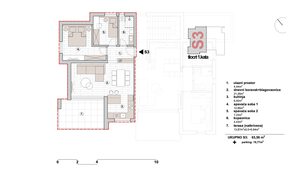 Allogio Primošten, 73,45m2