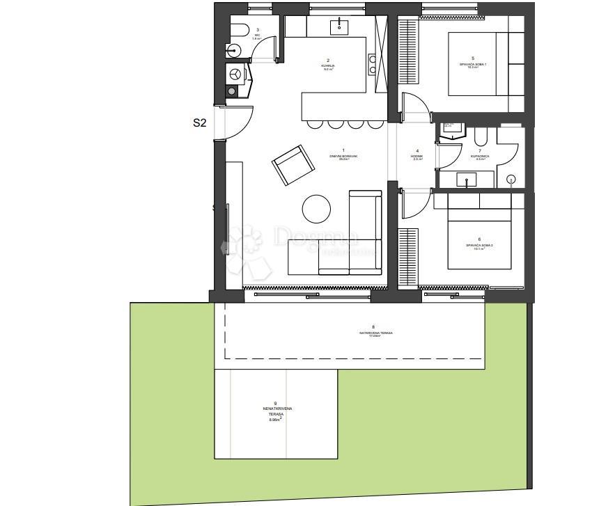 Allogio Zaton, Nin, 107,87m2