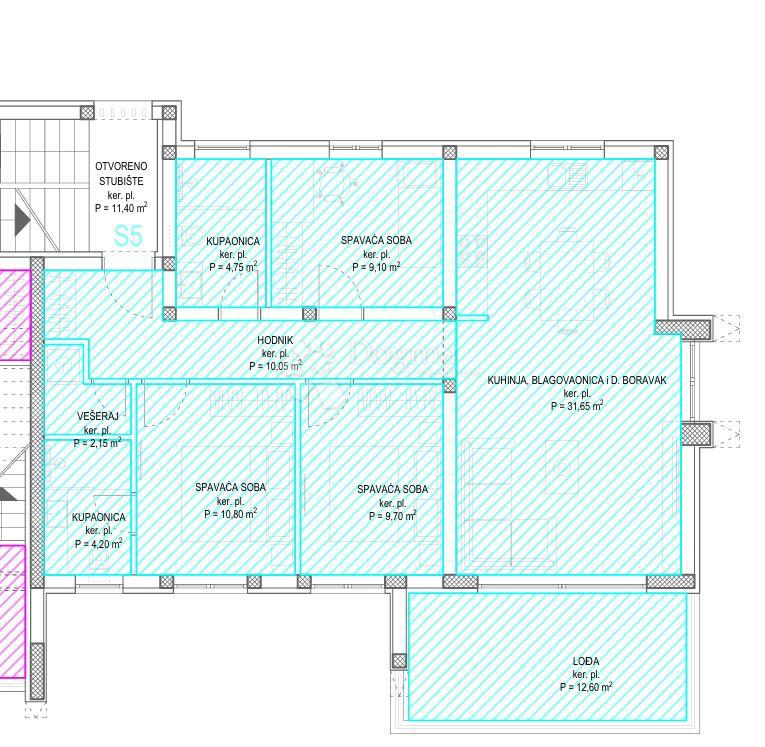 Allogio Diklo, Zadar, 127,34m2