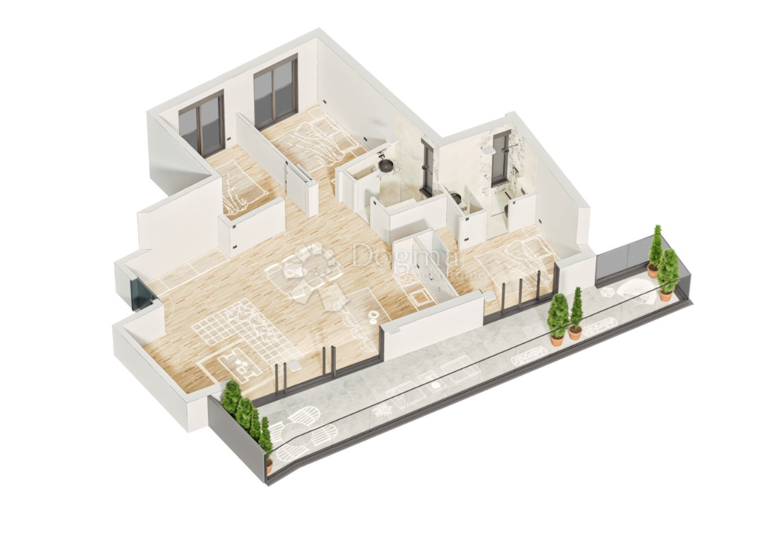 ROGOZNICA - NUOVO EDIFICIO MODERNO 2ª FILA DAL MARE