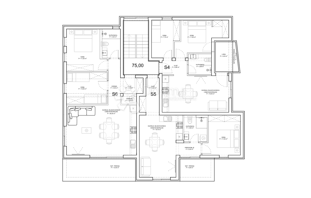 Allogio Bili brig, Zadar, 56,26m2