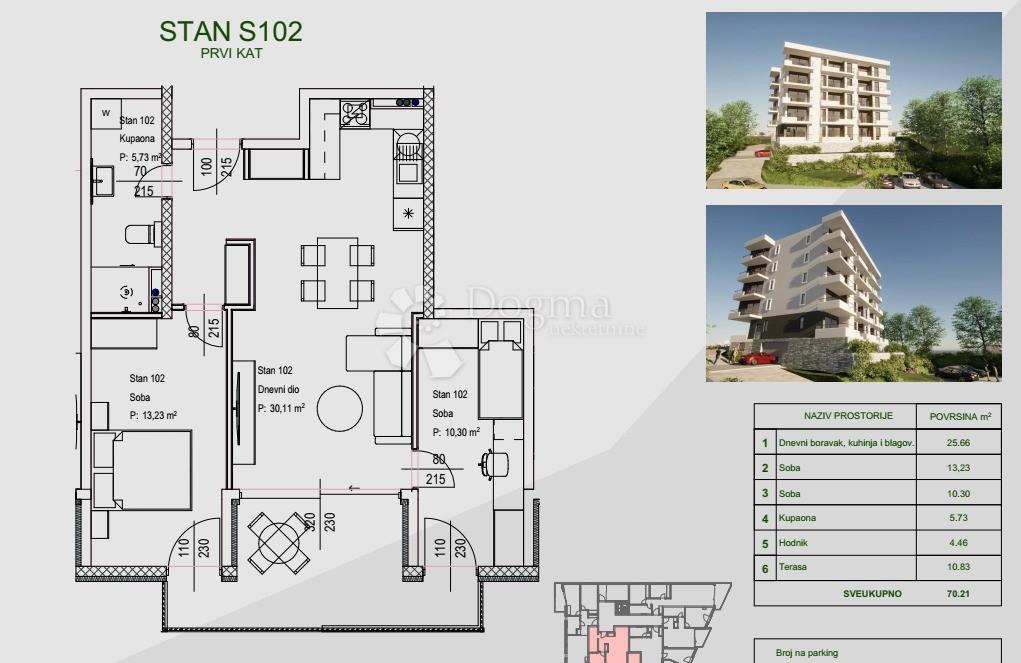 Allogio Zamet, Rijeka, 64,11m2