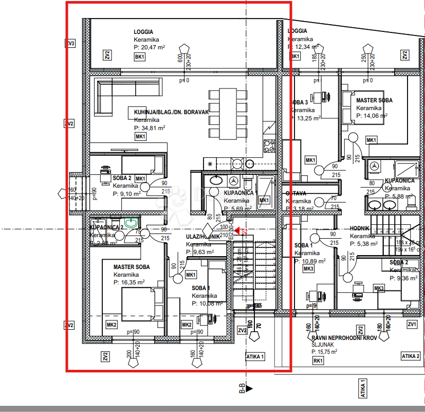 Allogio Kurilovec, Velika Gorica, 125,76m2