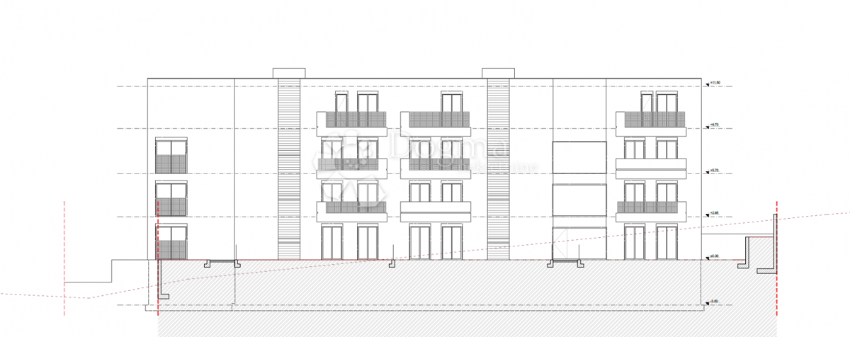 NUOVA COSTRUZIONE – APPARTAMENTO MODERNO AL 2° PIANO CON BALCONE E VISTA MARE, A MENO DI 150 m DALLA SPIAGGIA – OKRUG GORNJI