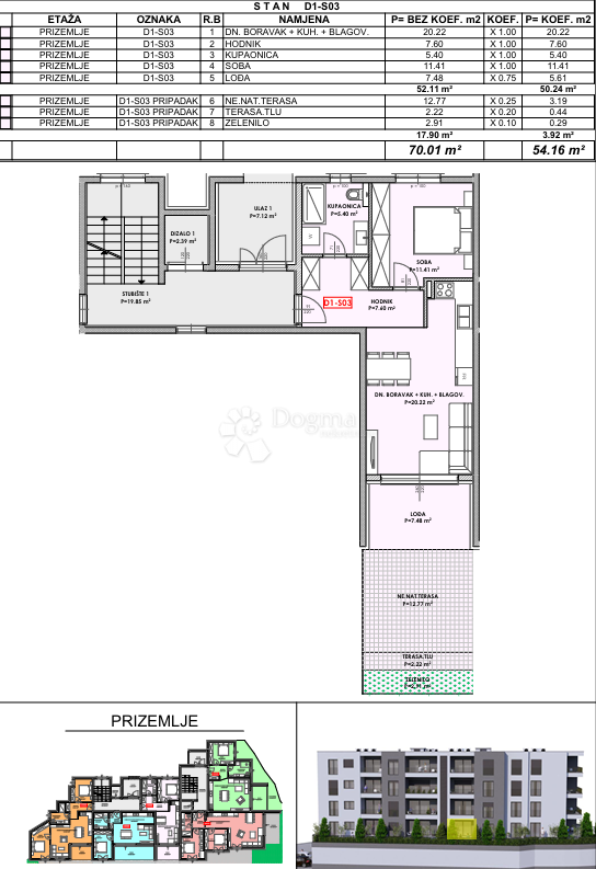 Allogio Omiš, 80,52m2