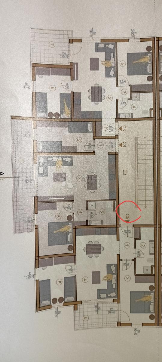 Appartamento con due camere da letto in un nuovo edificio a 1 km dal mare, superficie 54,47 m2