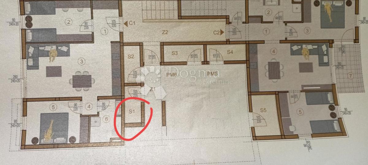 Appartamento con due camere da letto in un nuovo edificio a 1 km dal mare, superficie 54,47 m2