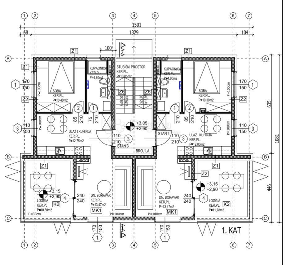 PRIMOŠTEN - POSIZIONE ECCEZIONALE, APPARTAMENTO AL PIANO TERRA
