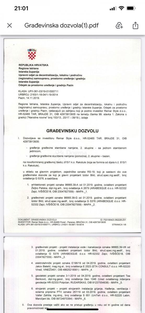 Terreno edificabile con progetto e utenze pagate