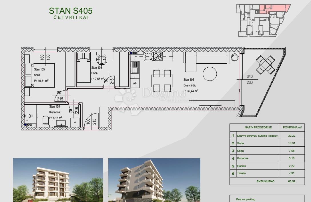 Allogio Zamet, Rijeka, 64,11m2