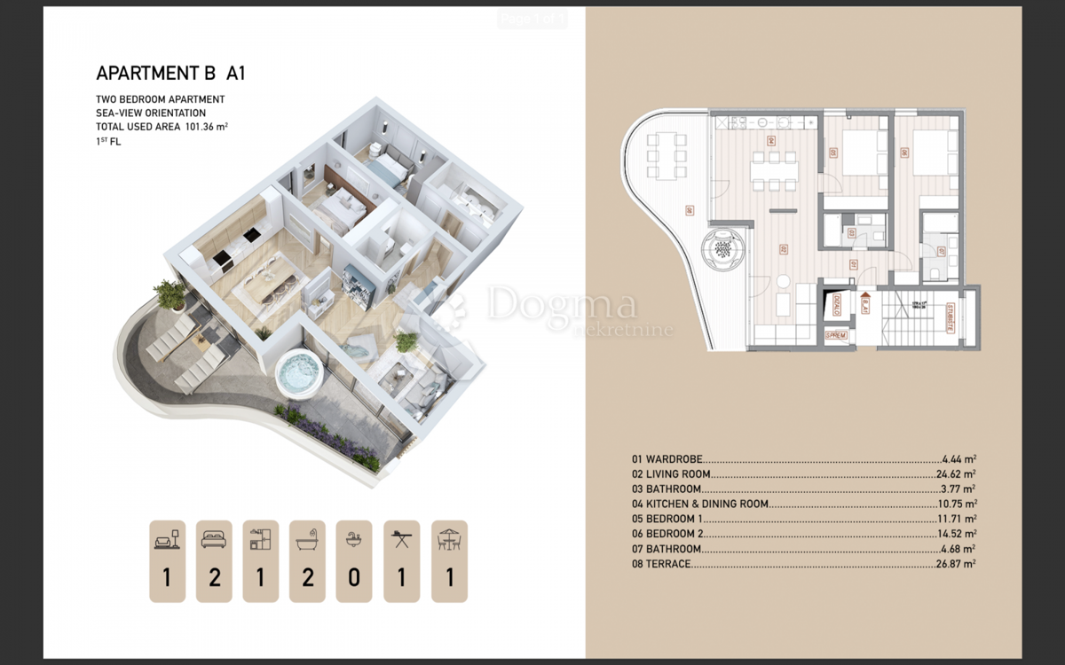 Allogio Opatija - Centar, Opatija, 101,40m2