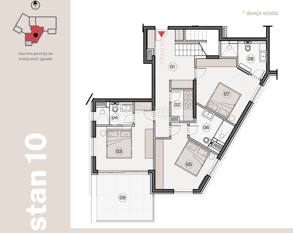 Allogio Jesenice, Dugi Rat, 96,79m2