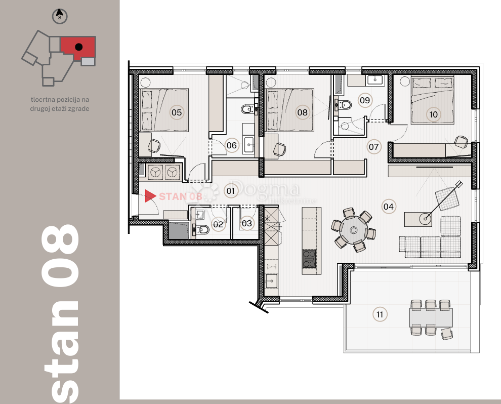 Allogio Jesenice, Dugi Rat, 96,79m2