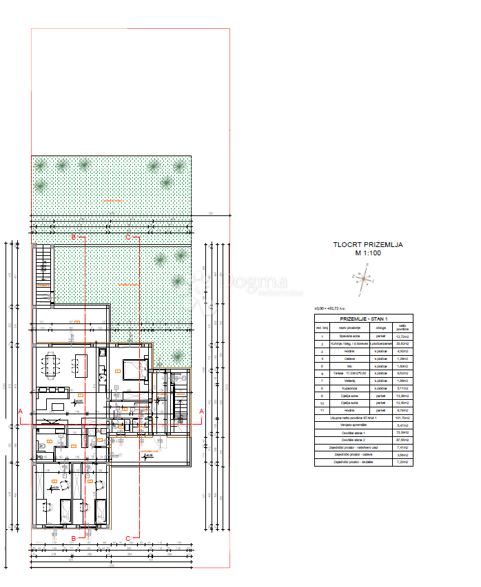 Allogio Čepin, 97,54m2