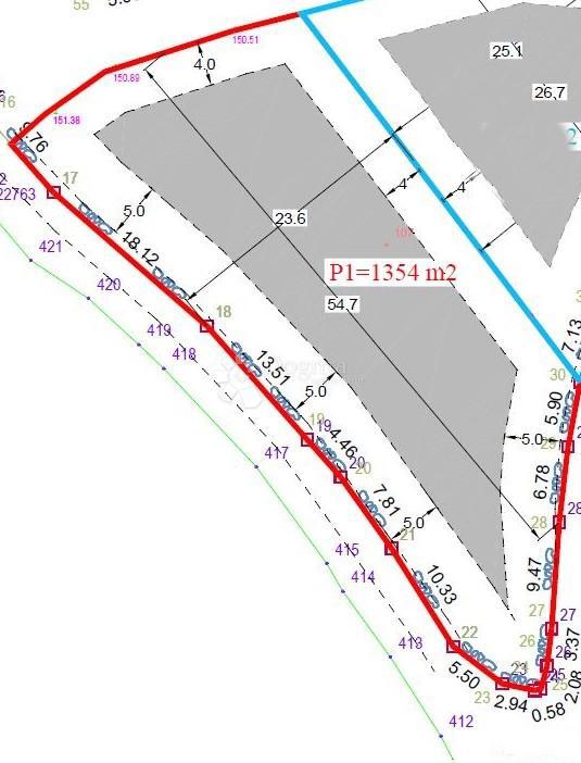 Terreno edificabile Labin, 1.200m2