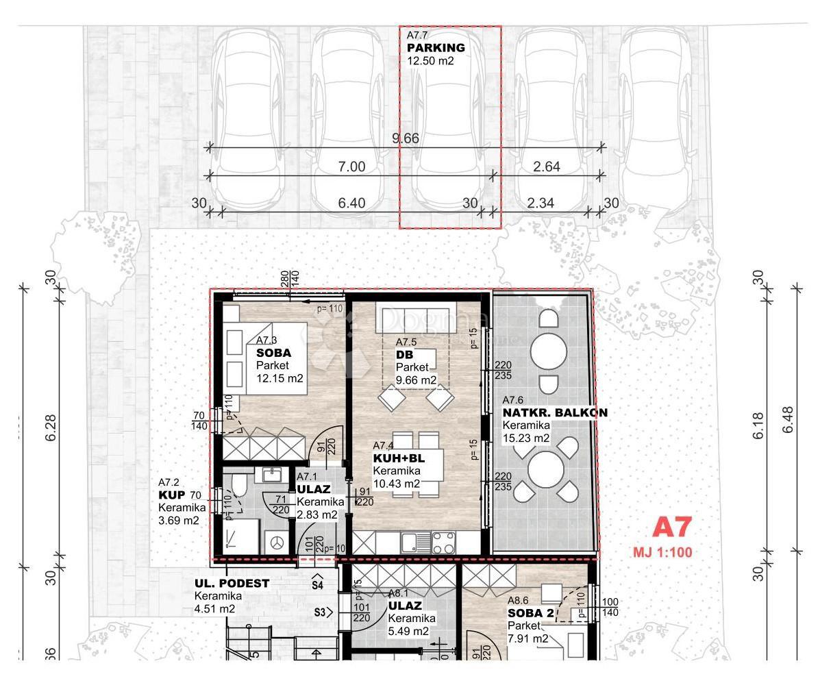 Allogio Povljana, 55,22m2
