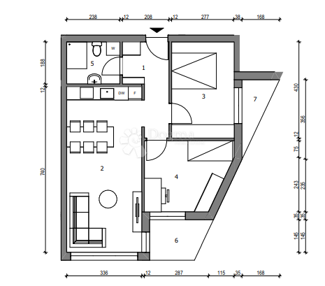 Allogio Sloboština, Novi Zagreb - Istok, 80,72m2