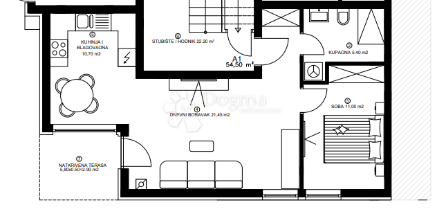 Allogio Valmade, Pula, 41,80m2