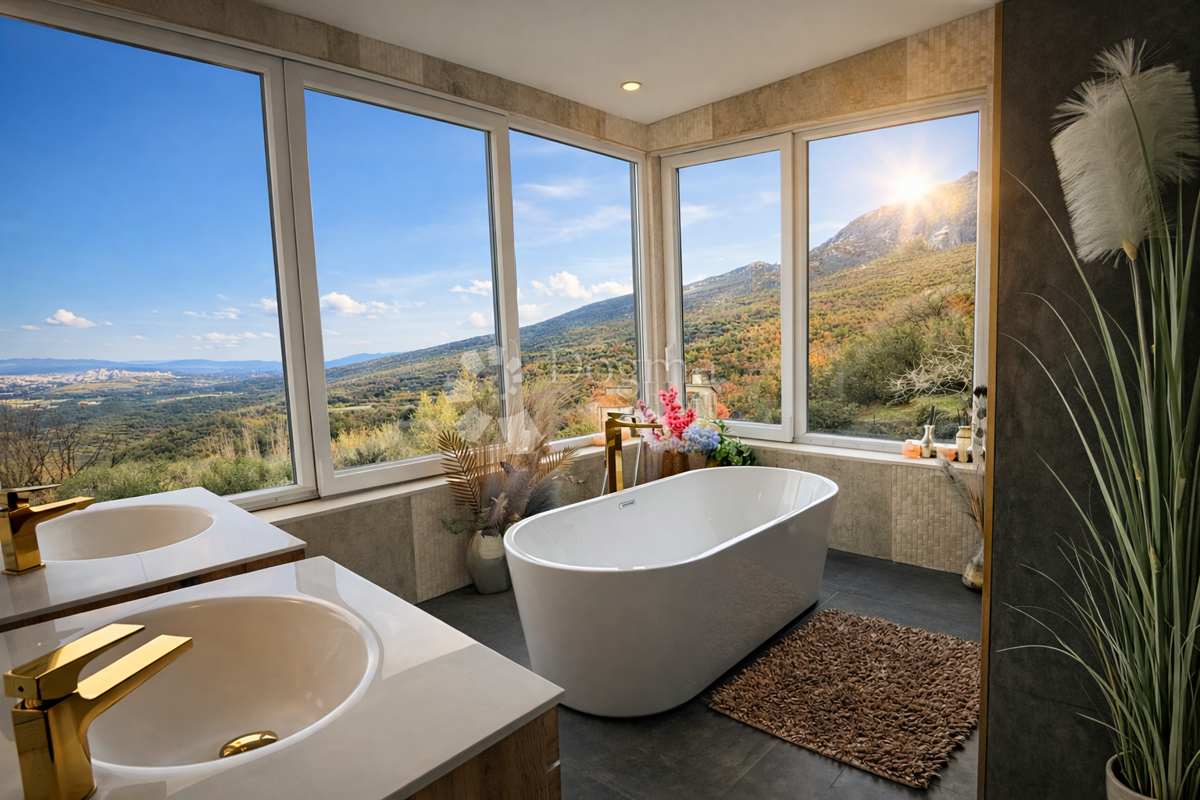 Proprietà unica a Žrnovnica – unità separate, vista panoramica