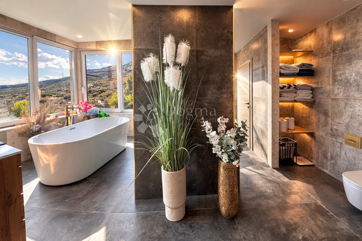 Proprietà unica a Žrnovnica – unità separate, vista panoramica