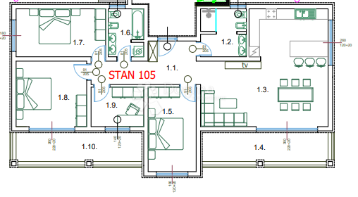 Allogio Centar, Pula, 58,65m2