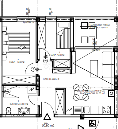 Allogio Veli vrh, Pula, 86,50m2
