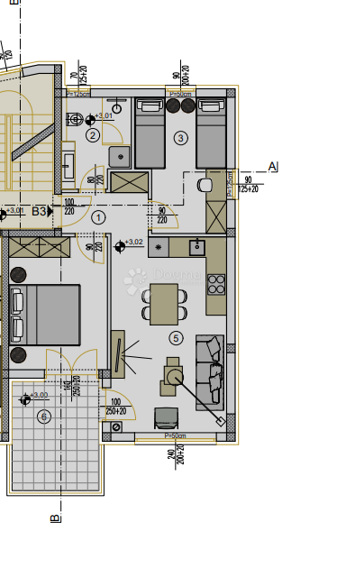 Allogio Veli vrh, Pula, 52,09m2