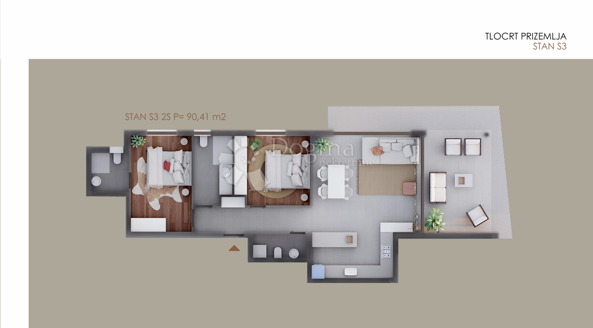 Allogio Privlaka, 90,41m2