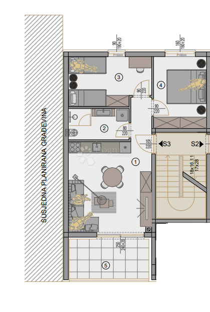 Allogio Centar, Pula, 77,88m2