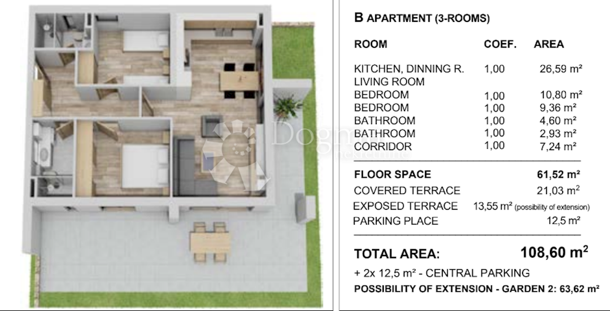 Appartamento Sućuraj, 61,52m2