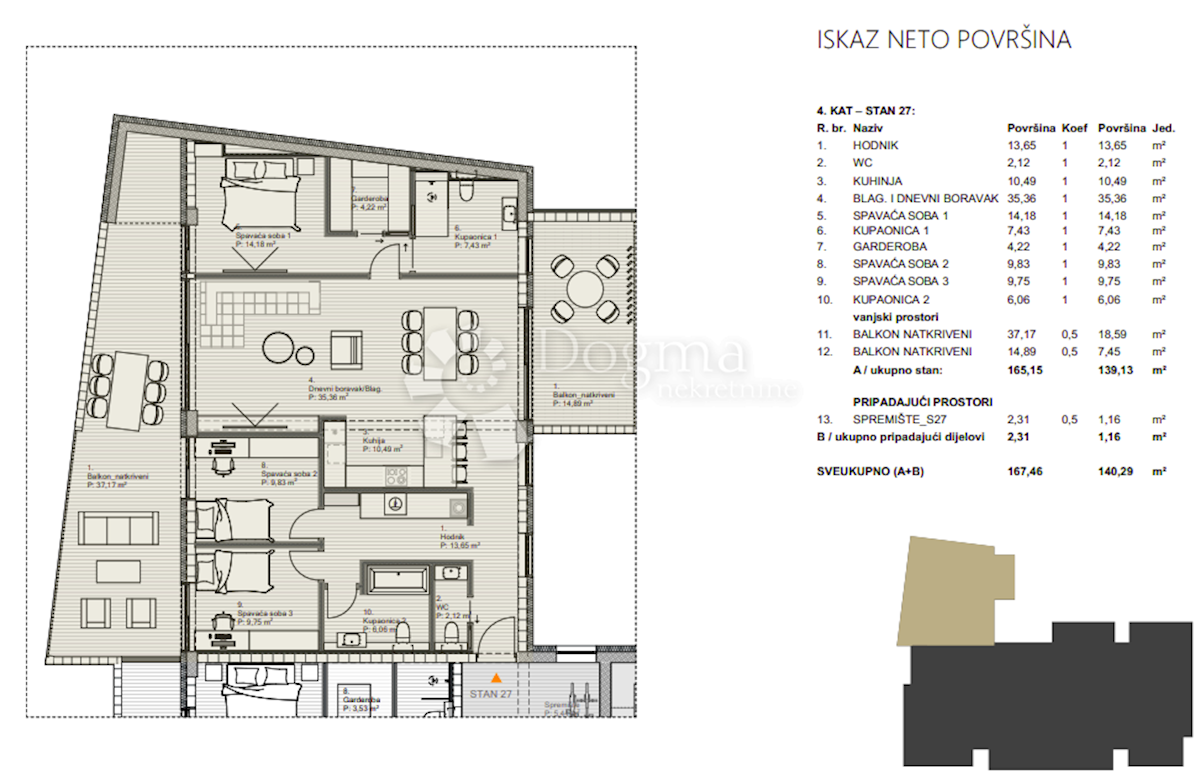 Allogio Centar, Varaždin, 139,13m2