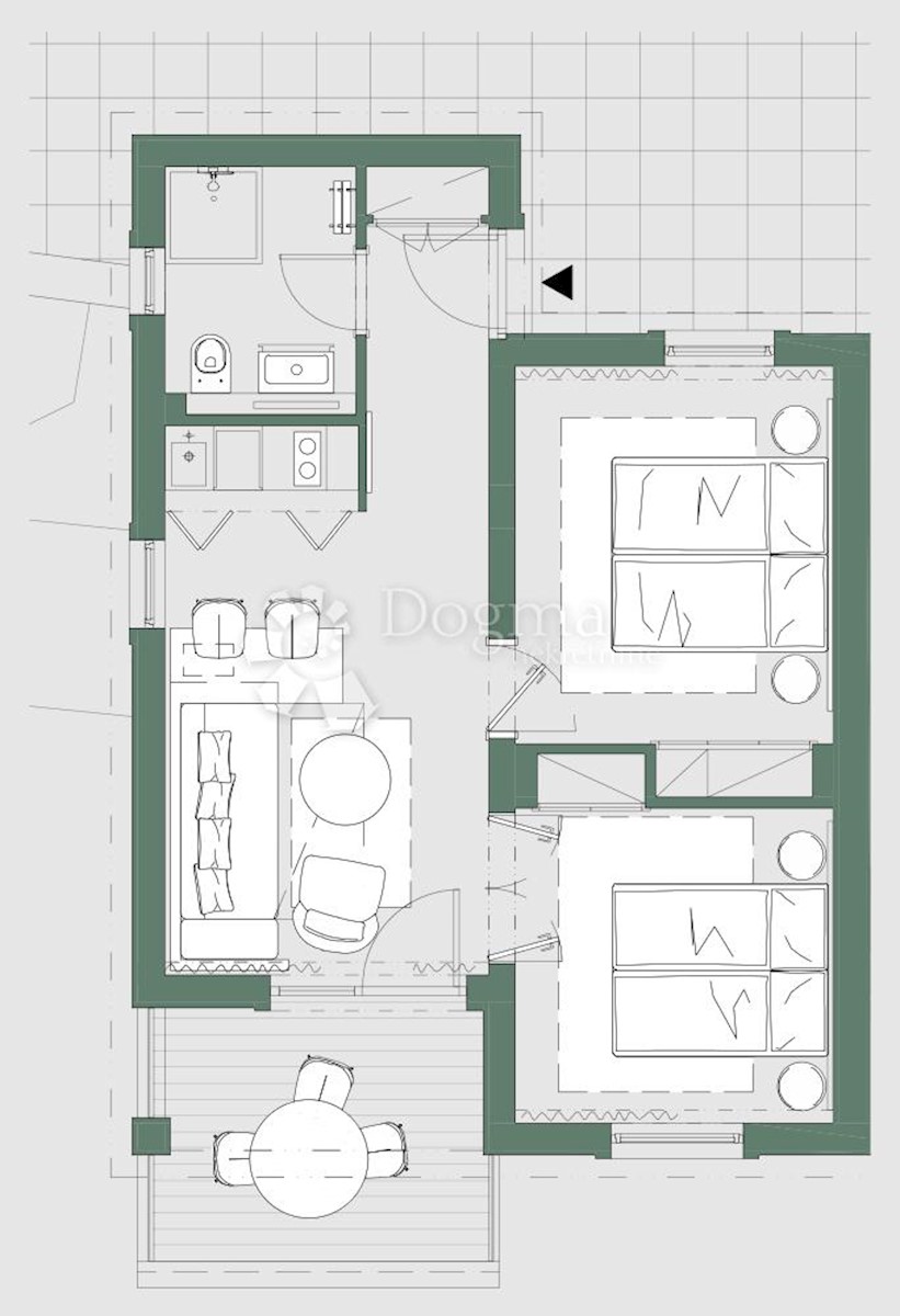 Appartamento Kukljica, 48,80m2