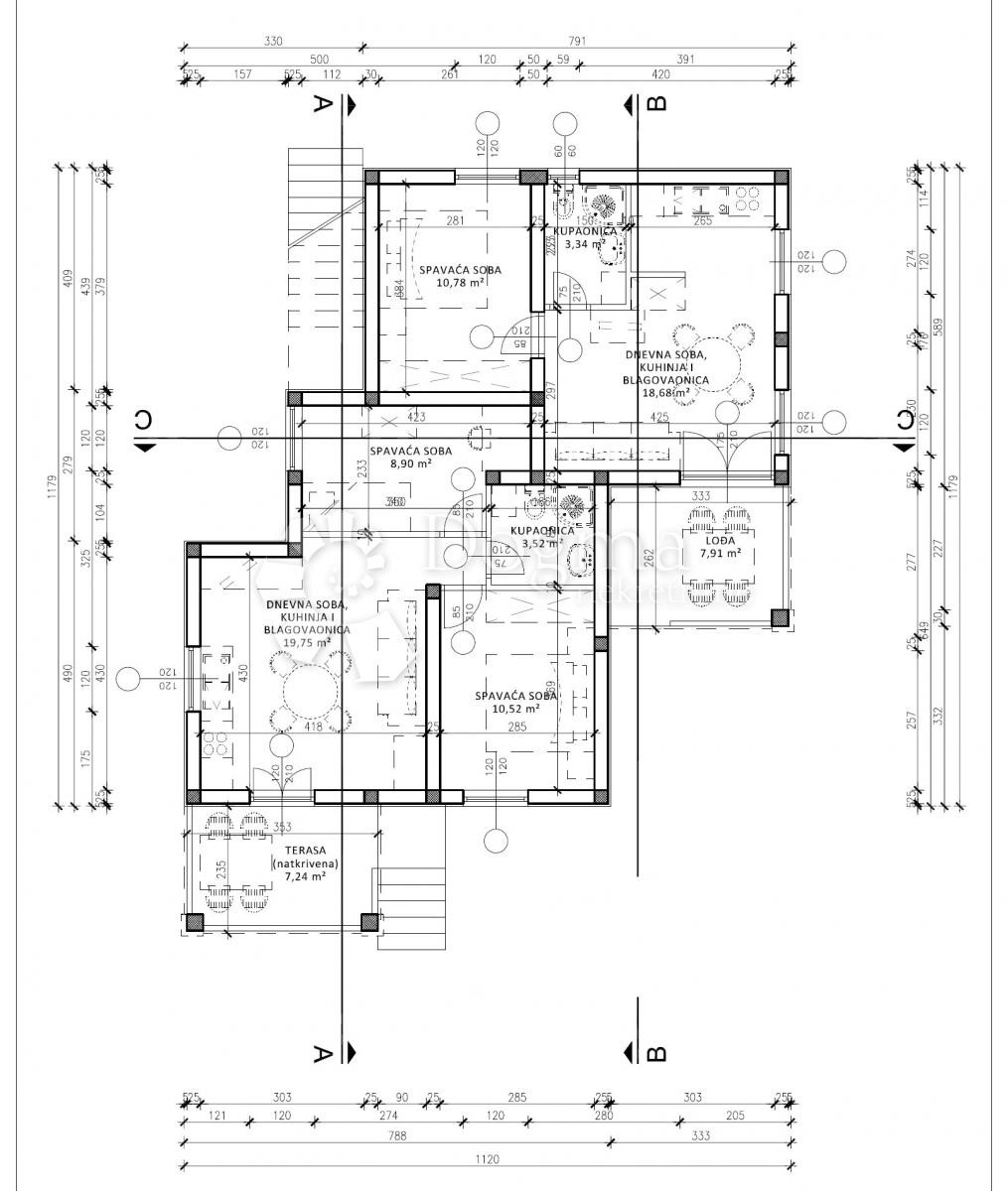 Appartamento Jezera, Tisno, 38,73m2