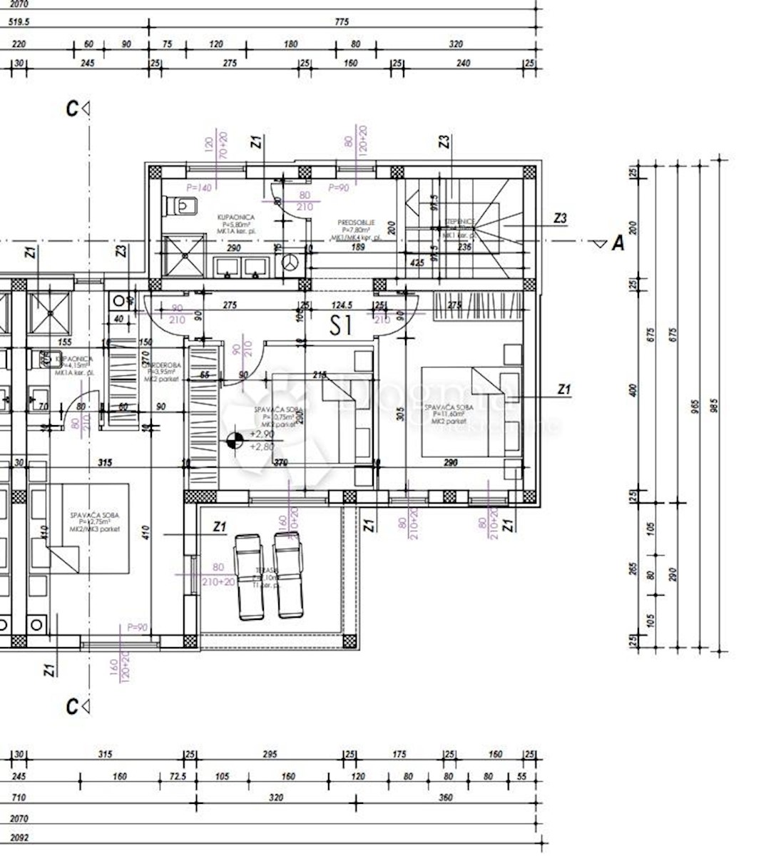 Allogio Vrsi, 204,30m2