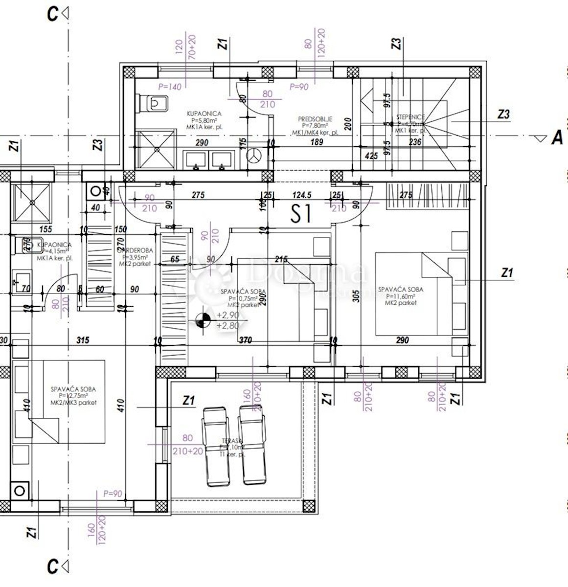 Allogio Vrsi, 204,30m2