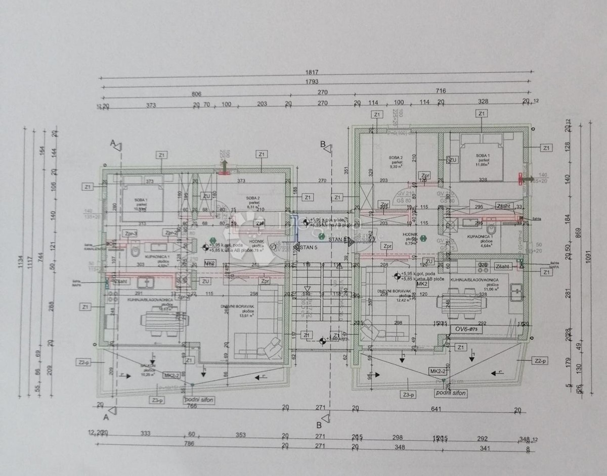 Allogio Okrug Gornji, Okrug, 65m2