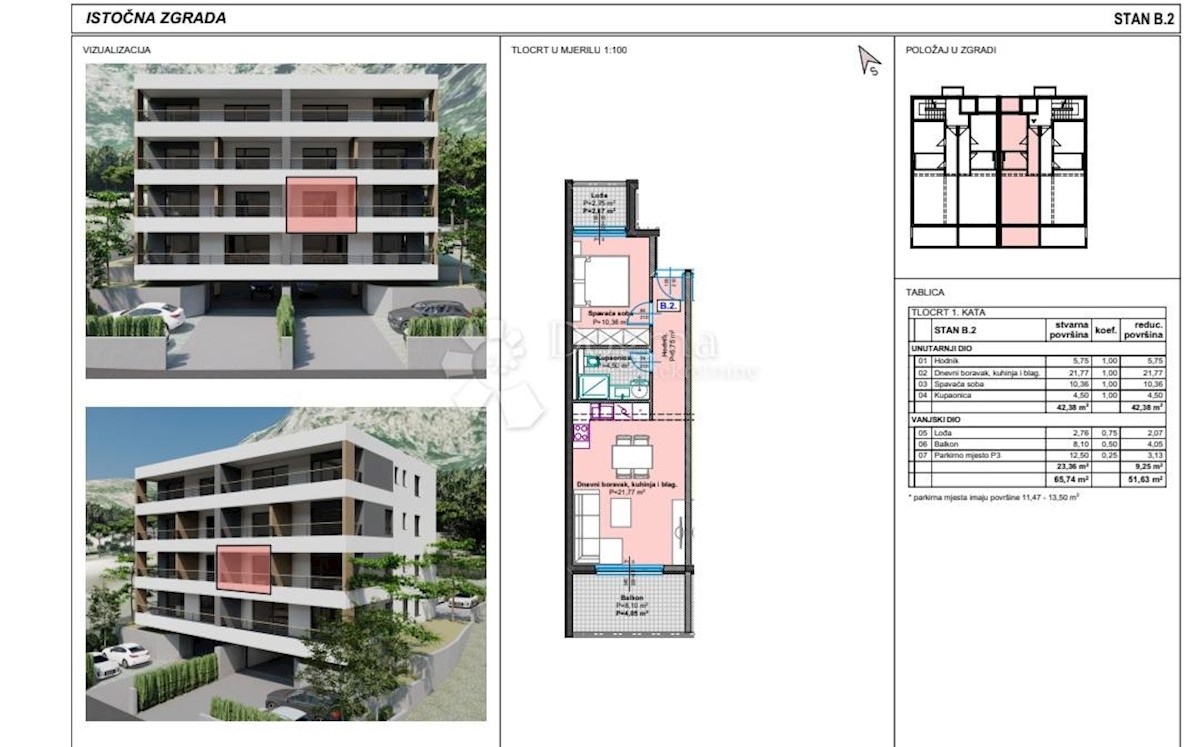 Allogio Makarska, 51,63m2