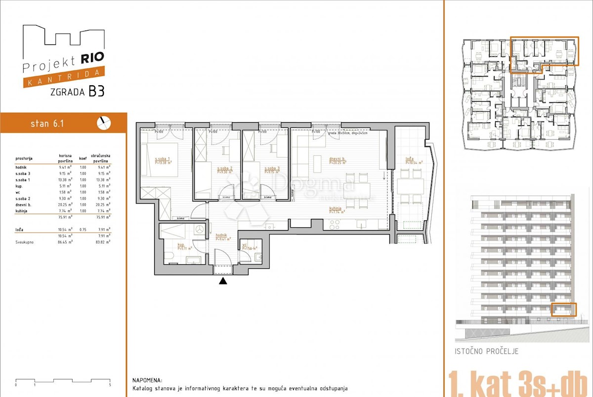 Allogio Kantrida, Rijeka, 83,82m2