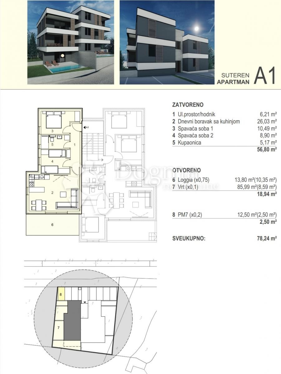 Allogio Šimuni, Pag, 78,26m2