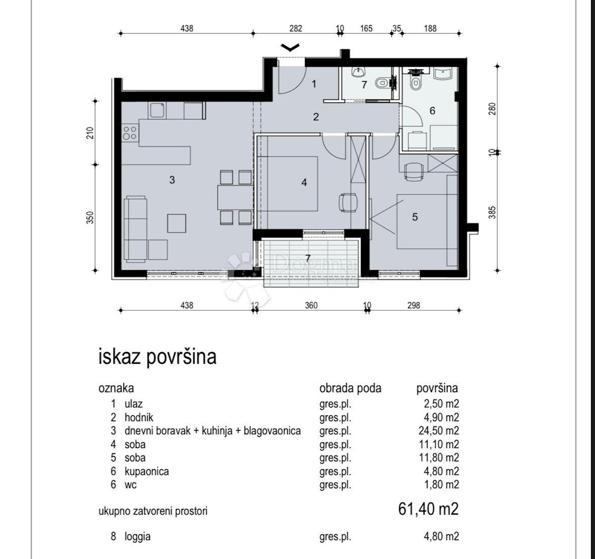 Allogio Omiš, 54,40m2