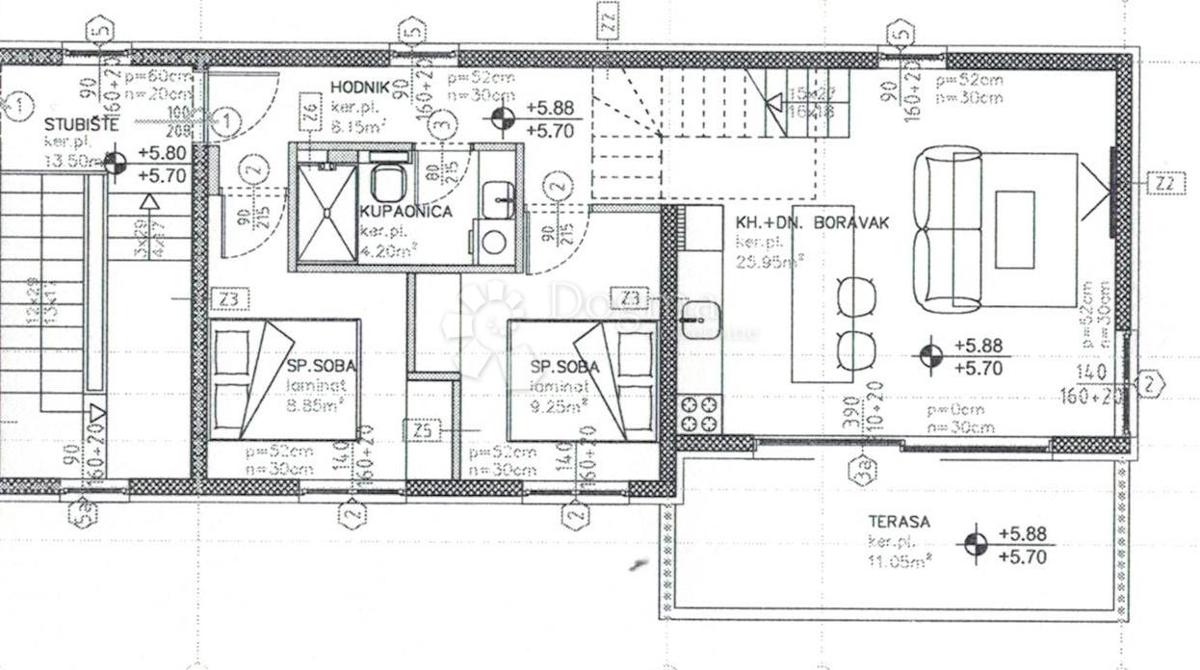Allogio Povljana, 49,30m2
