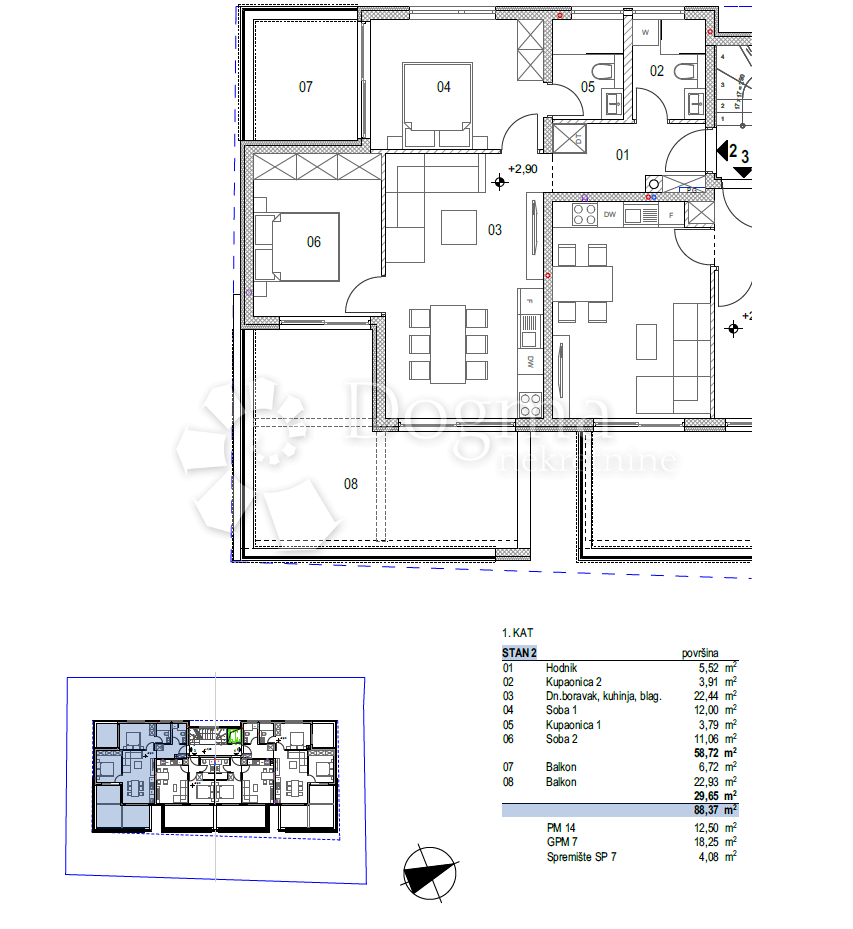 Allogio Povljana, 119,68m2
