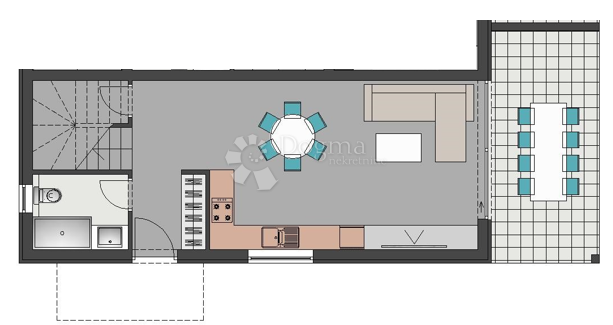 Allogio Mandre, Kolan, 95,50m2