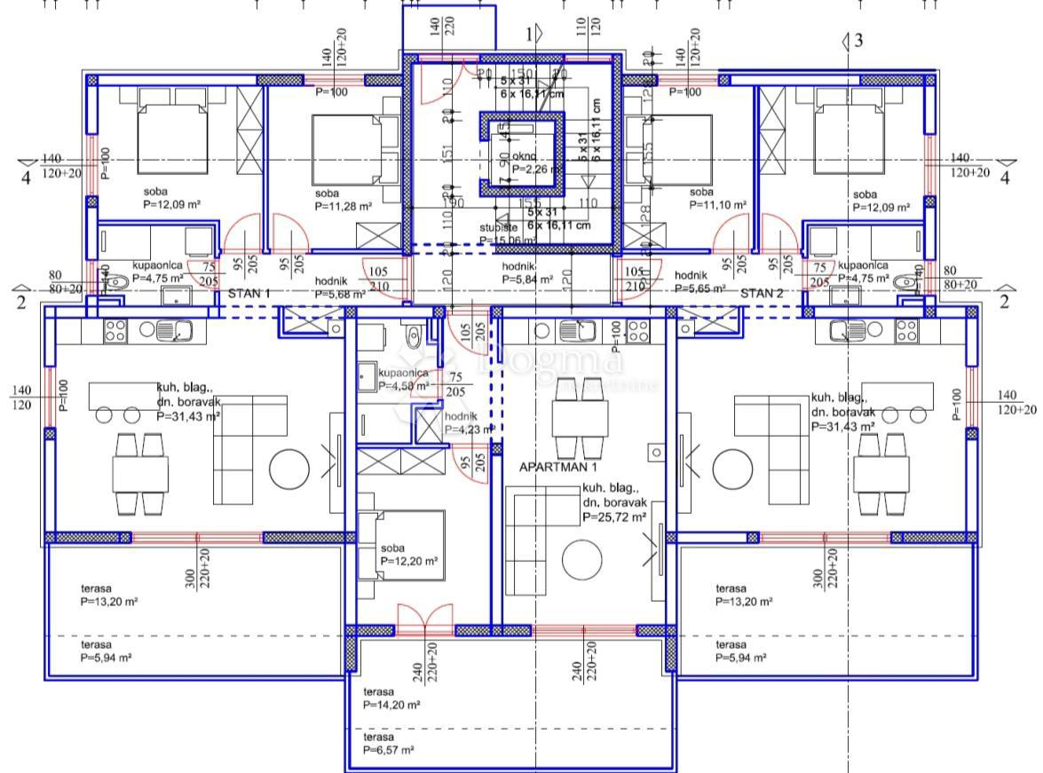 Appartamento Turanj, Sveti Filip I Jakov, 62,17m2