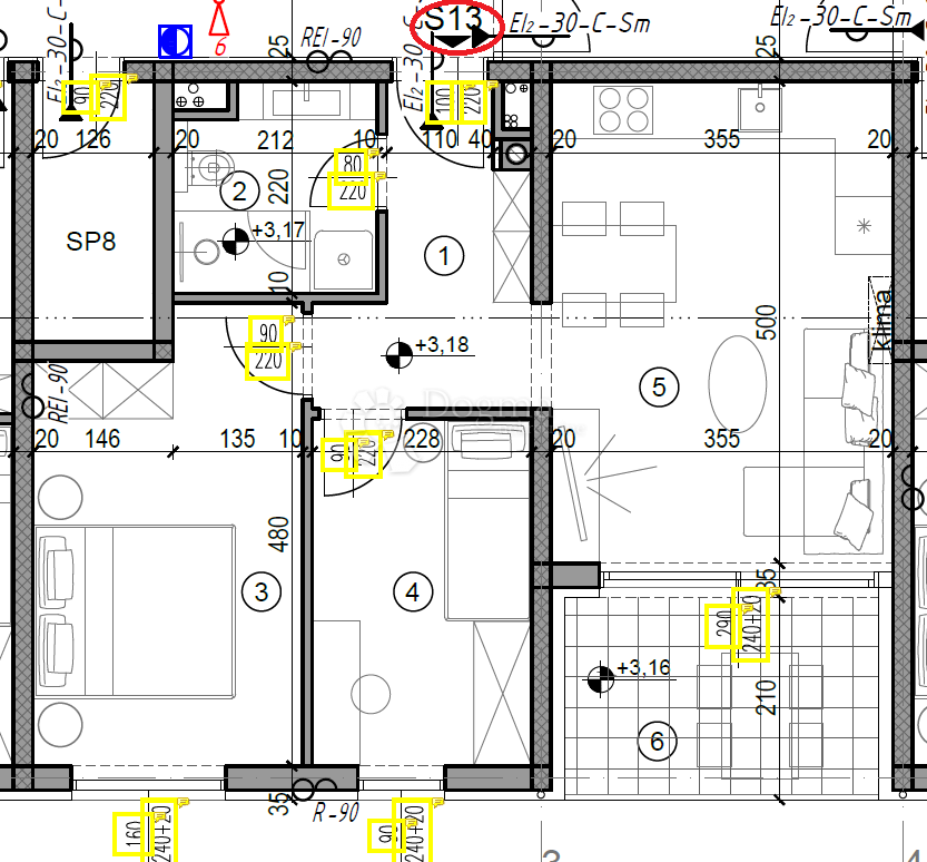 Allogio Monvidal, Pula, 49,05m2