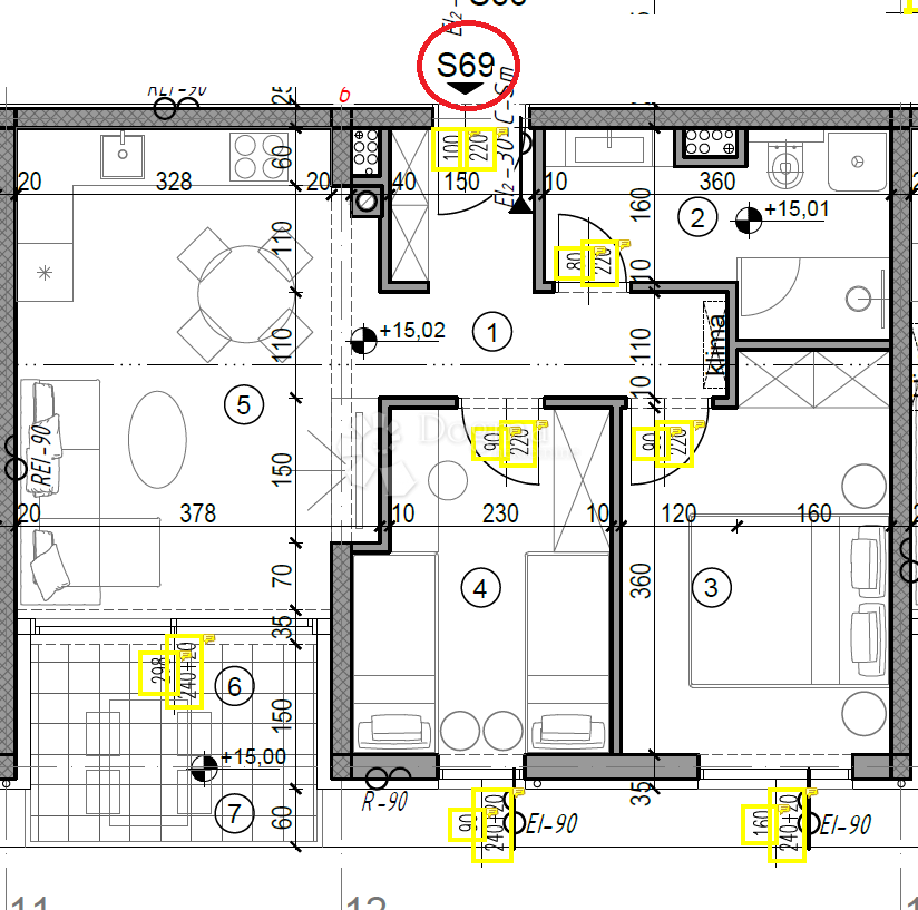 Allogio Monvidal, Pula, 54,01m2