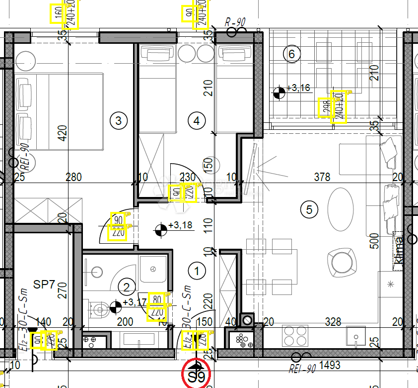 Allogio Monvidal, Pula, 49,05m2